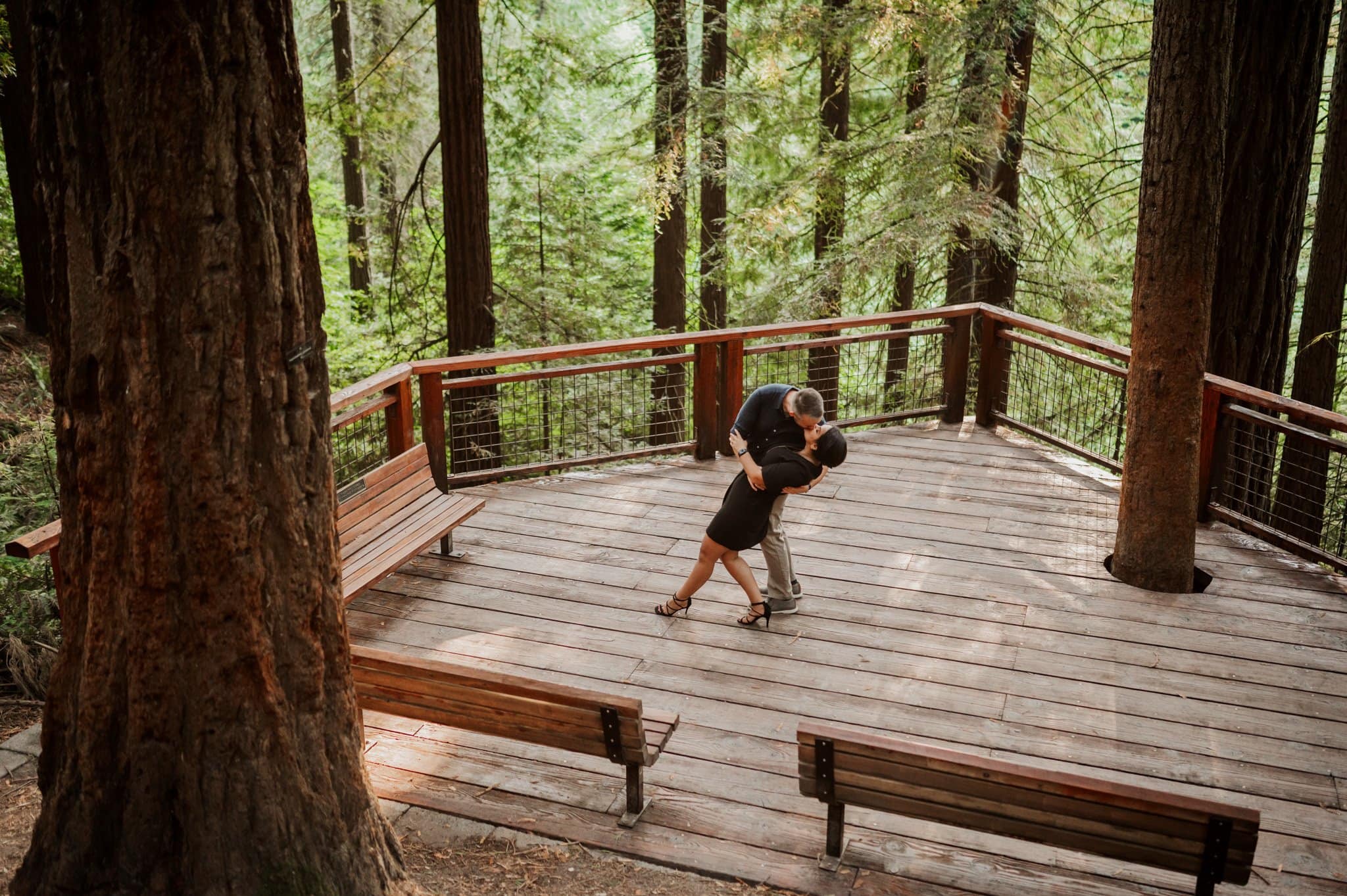 Hoyt Arboretum Redwood Deck Surprise Proposal Photography