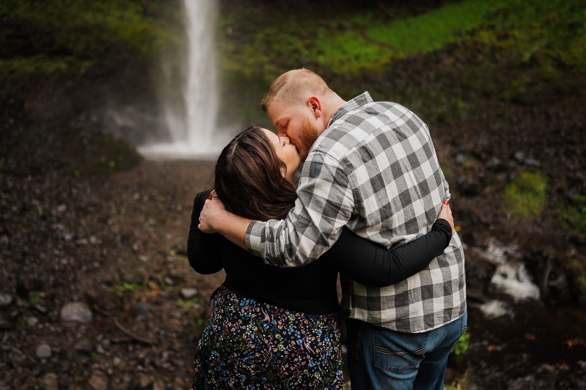 Latourell Falls Surprise Proposal Photography