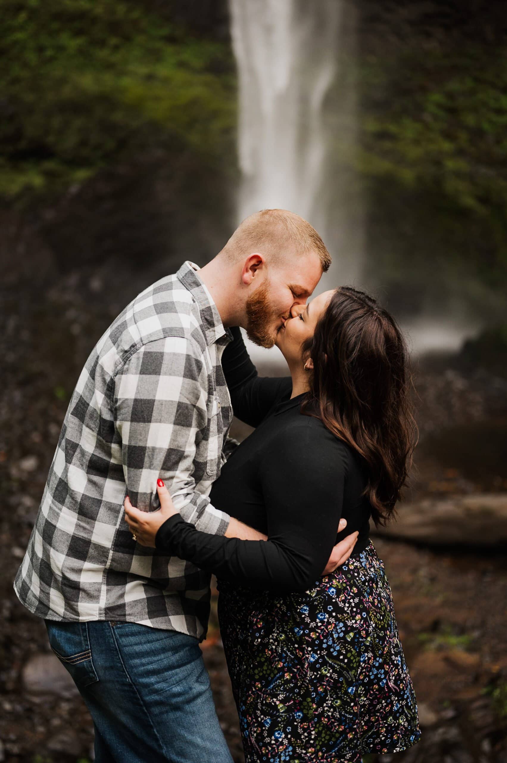 Latourell Falls Surprise Proposal Photography