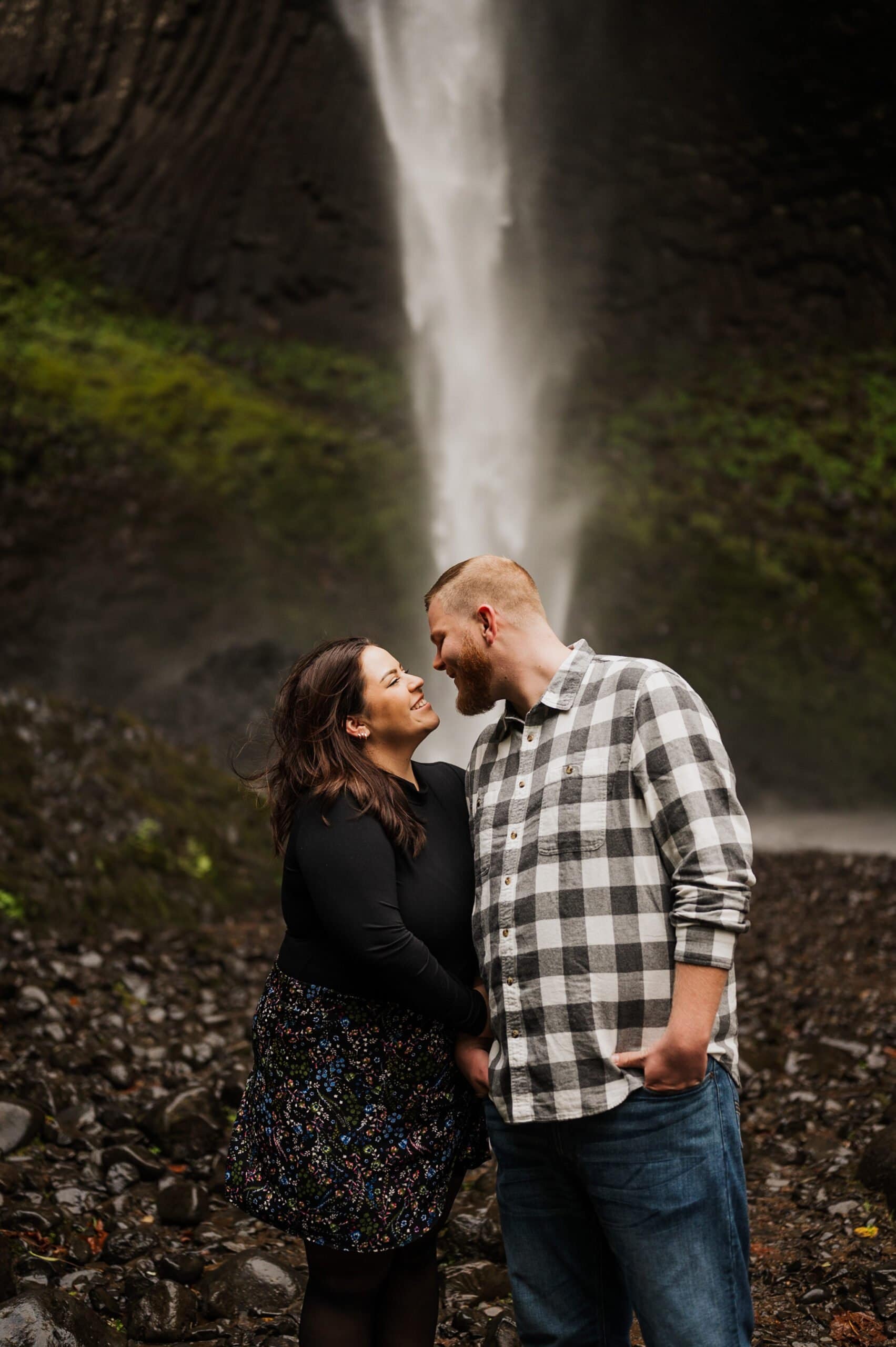 Latourell Falls Surprise Proposal Photography