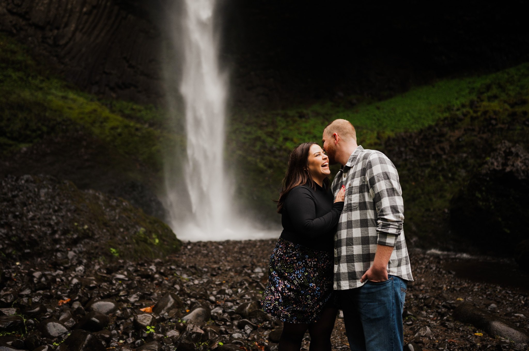 Latourell Falls Surprise Proposal Photography