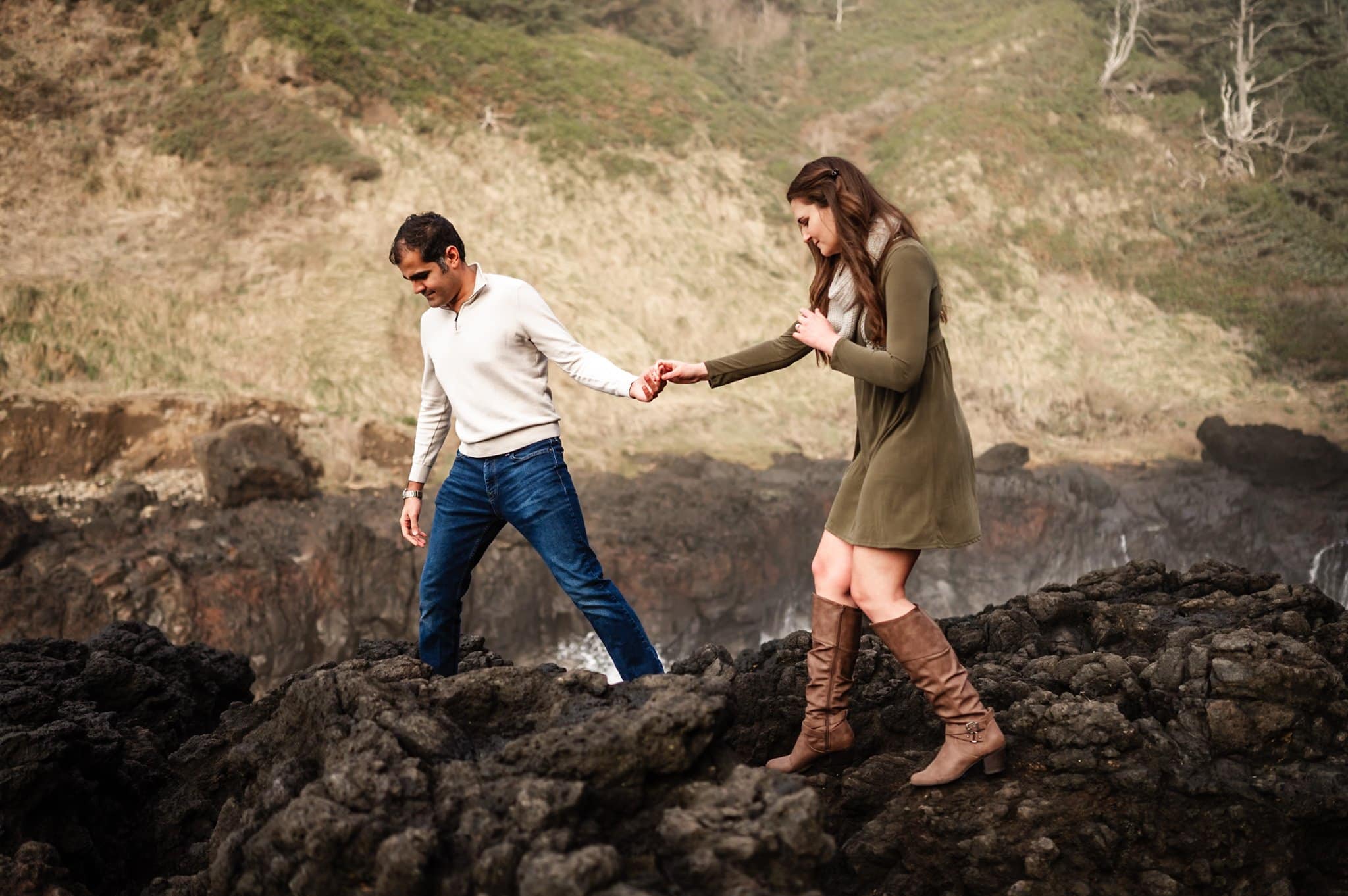 Oregon Coast Surprise Proposal Photography