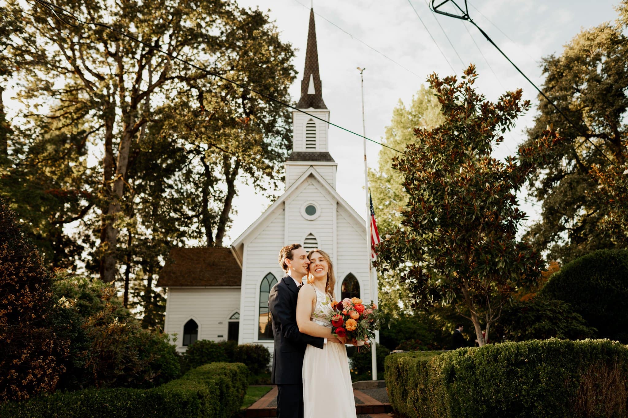 Oaks Pioneer Church Elopement Photography
