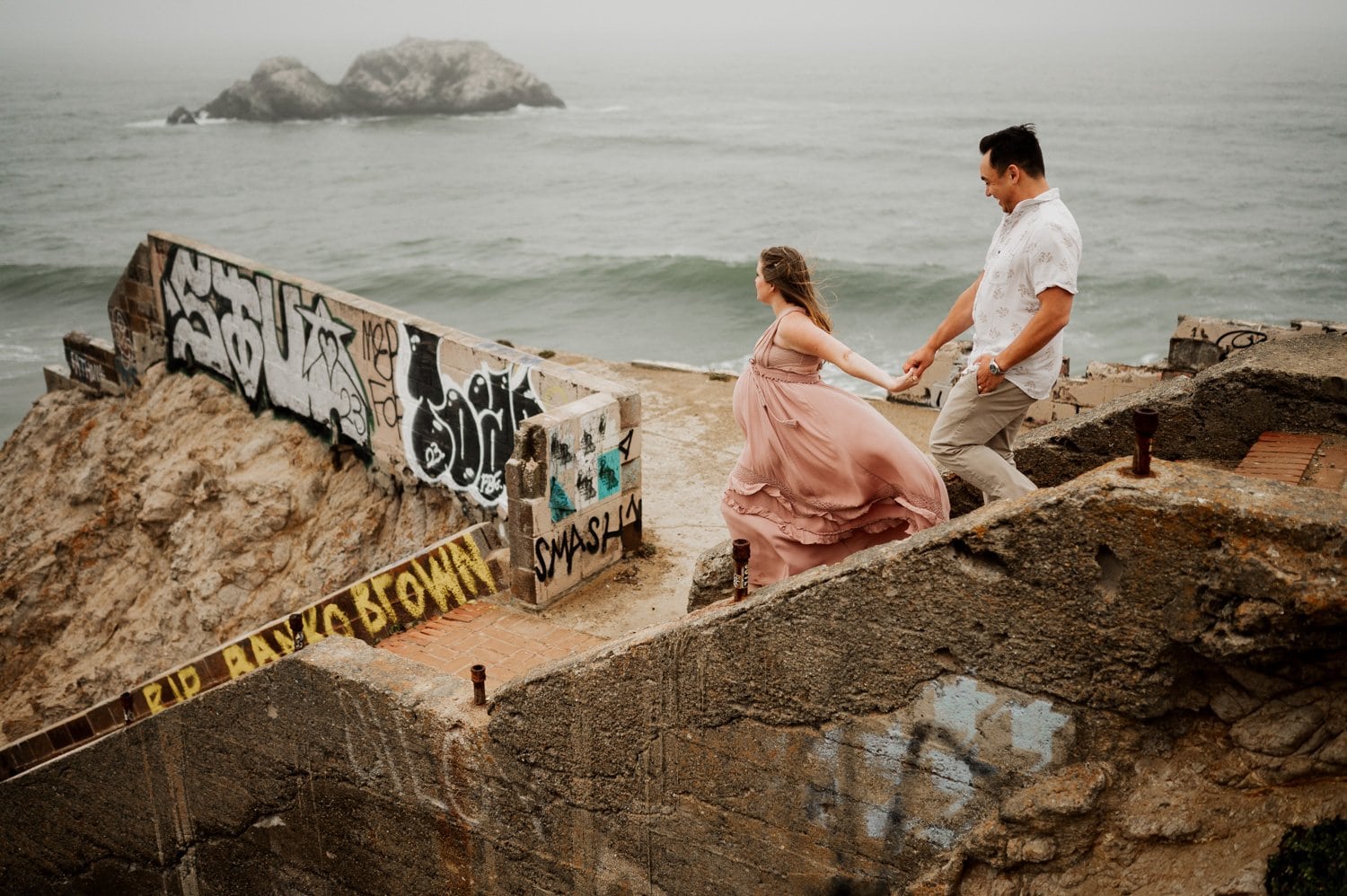 Sutro Bath San Francisco Maternity Session Photography