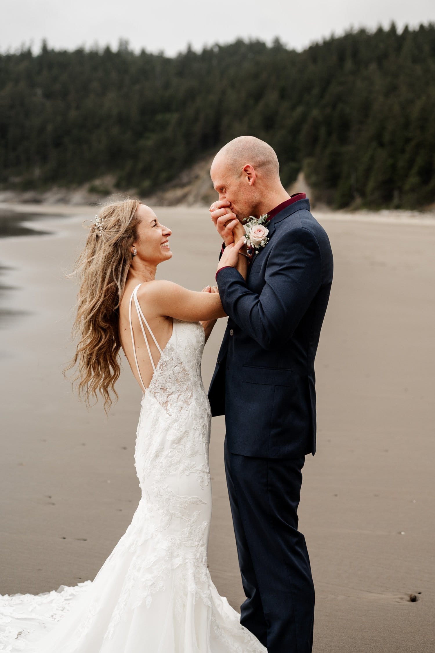 Short Sands Beach Oregon Coast Elopement Photography
