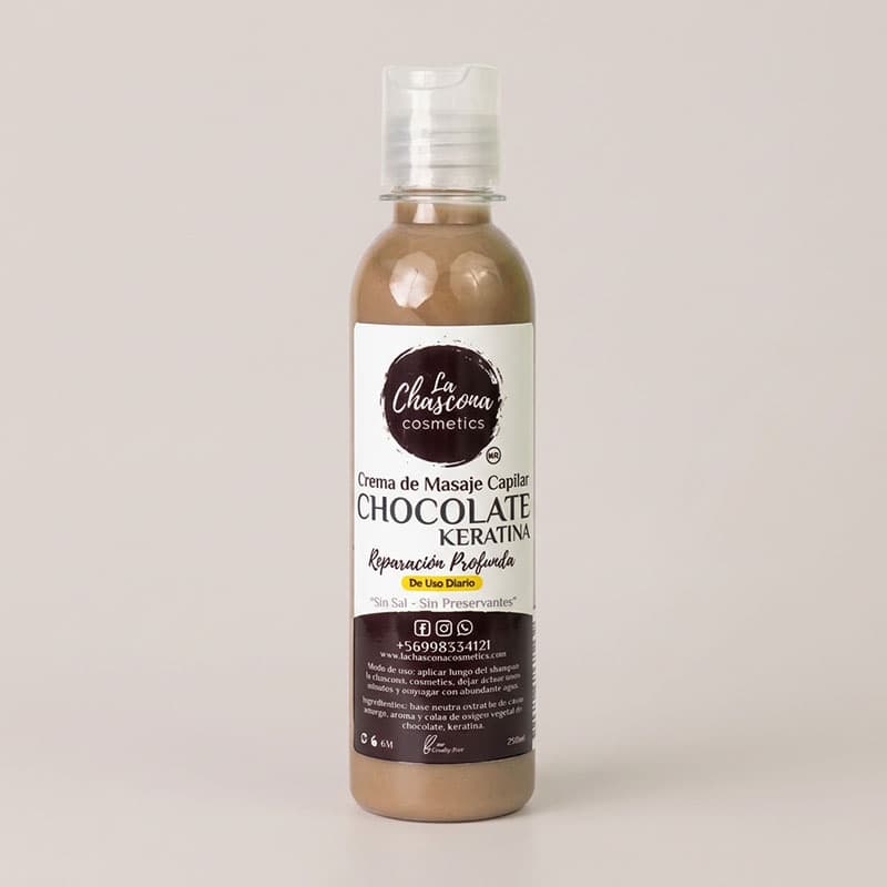 Crema de masaje capilar  Chocolate Keratina