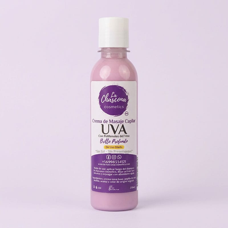 Crema de masaje capilar de Uva