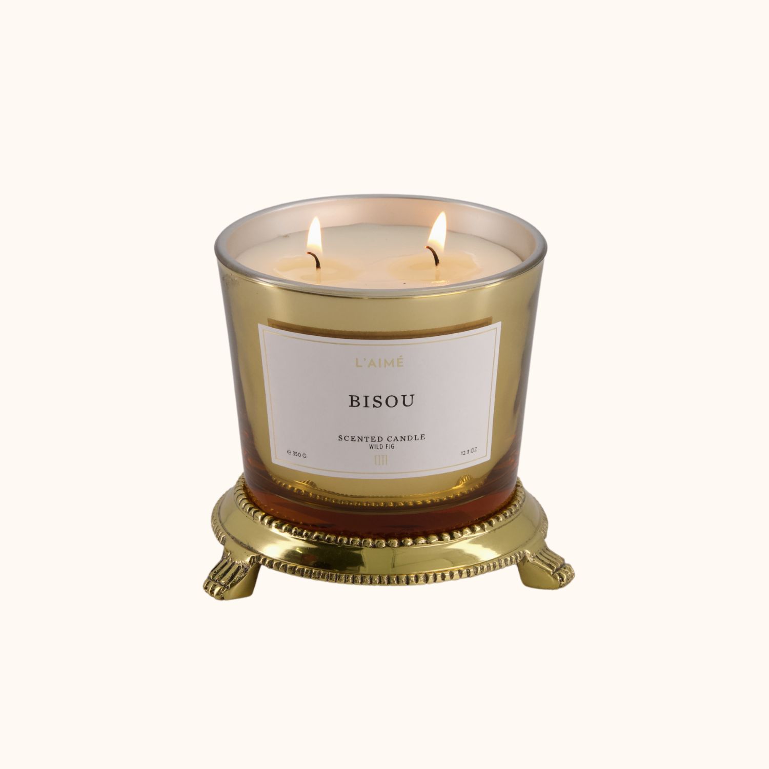 bisou scented candle l'aimé Candles with solid table stand model classic