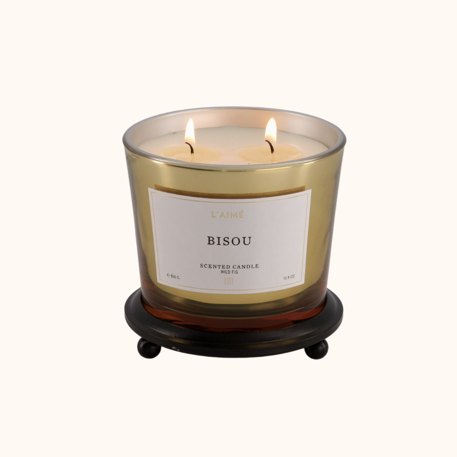 bisou scented candle l'aimé Candles with aluminum table stand model modern