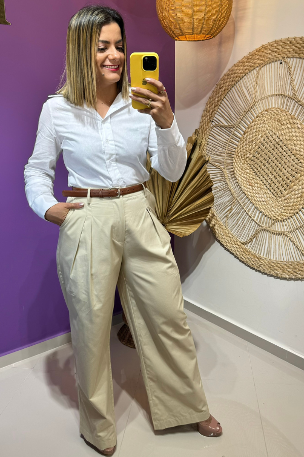 CALÇA CREME ALICE