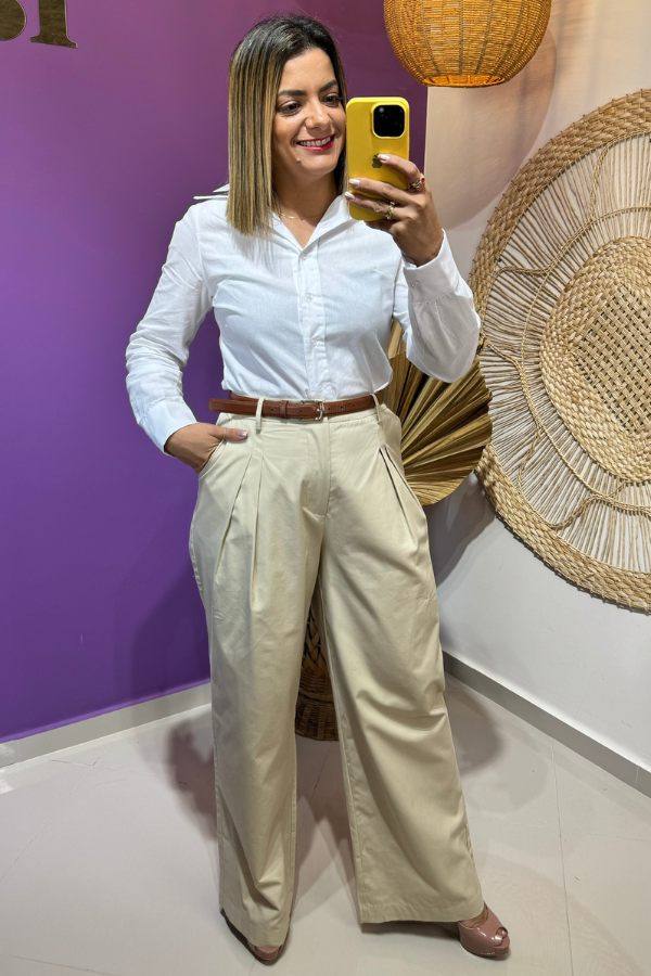 CALÇA CREME ALICE
