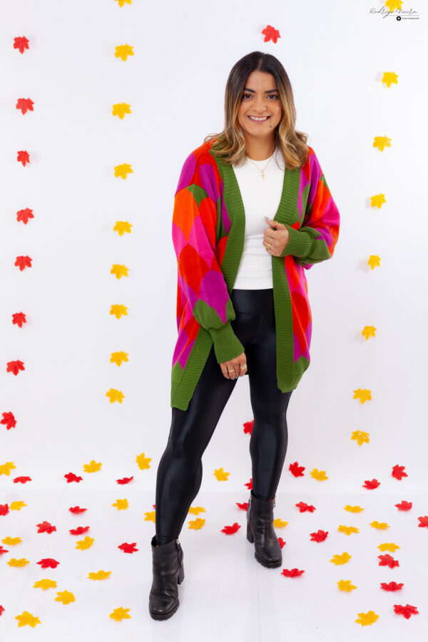 Cardigan Tricô Ondas