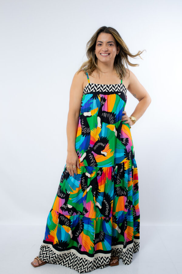 VESTIDO SOL DO VERÃO DECOTE QUADRADO