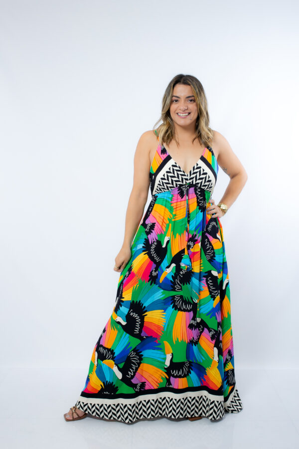 VESTIDO SOL DO VERÃO DECOTE V