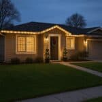House in December with well maintained and cared for lawn in Tracy CA