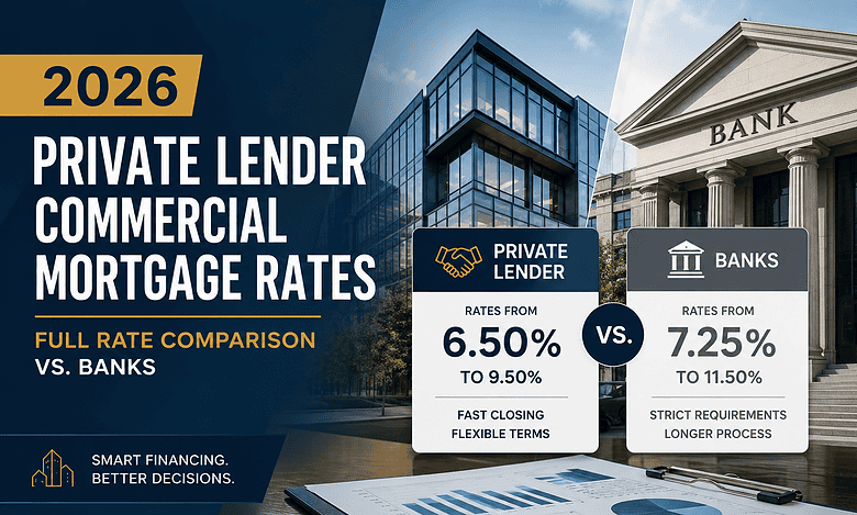 Private Lender Commercial Mortgage Rates 2026 Full Rate Comparison vs Banks