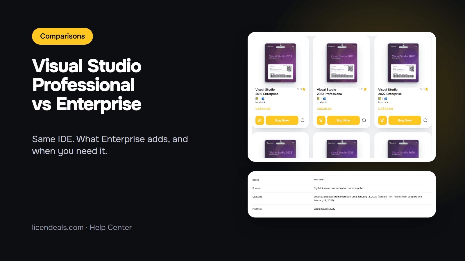 Visual Studio Professional vs Enterprise: which one do you need?