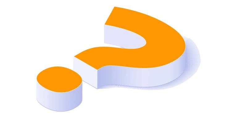 Question mark icon symbolising FAQs for website optimisation.