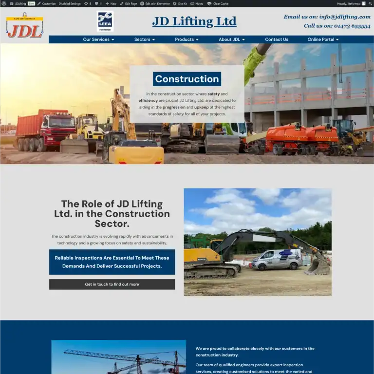Construction site with heavy machinery and equipment for building projects.