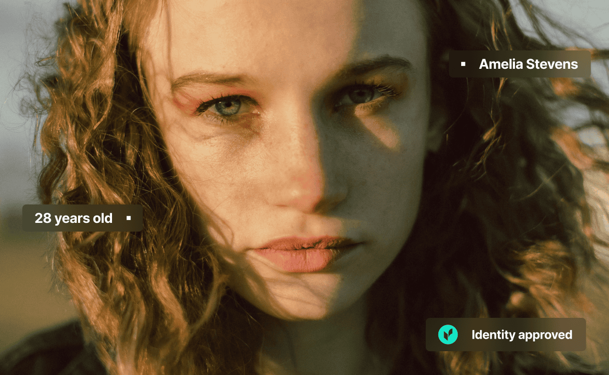 Young woman with curly hair
