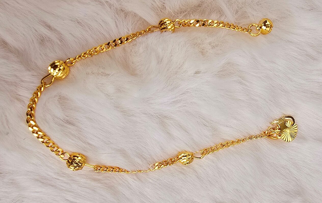Delicate Gold-Color Curb Chain Bracelet (Br-001)