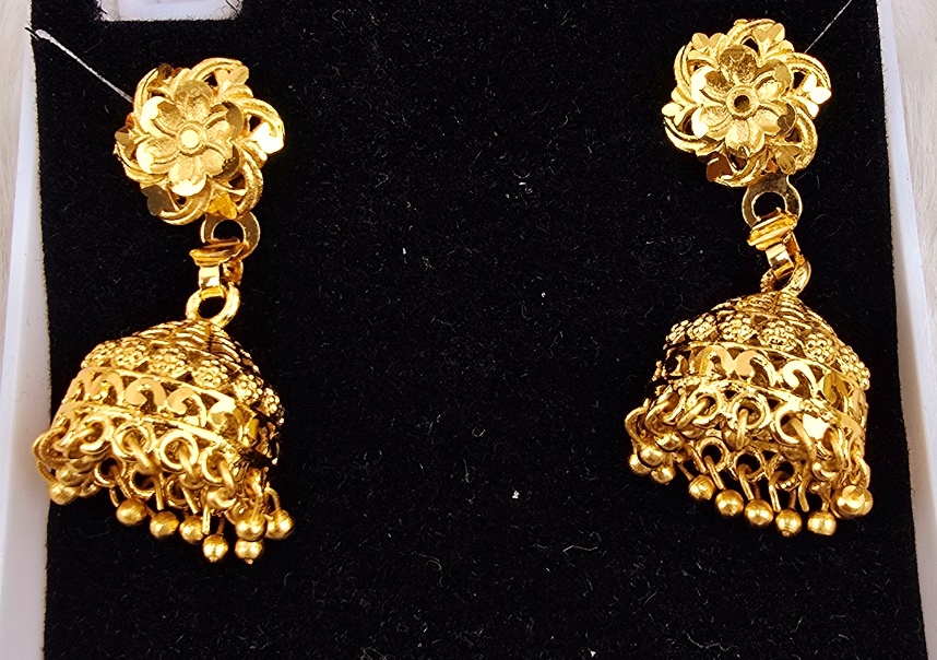 Traditional Floral Jhumka Drop Earrings (E-014-018)