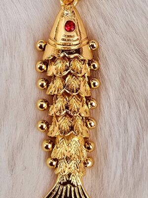 Articulated Koi Fish Pendant with Ruby-Red Eye Accent (P-006)