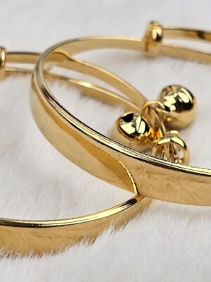 Adjustable Gold-Tone Bangles for Baby Girls (B-132)