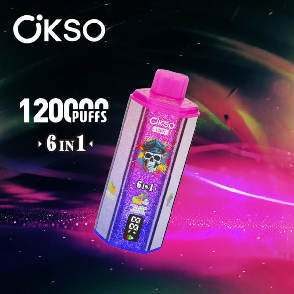 OKSO 6IN1 120K Sour Apple Orange/Grape Ice/Black Currant