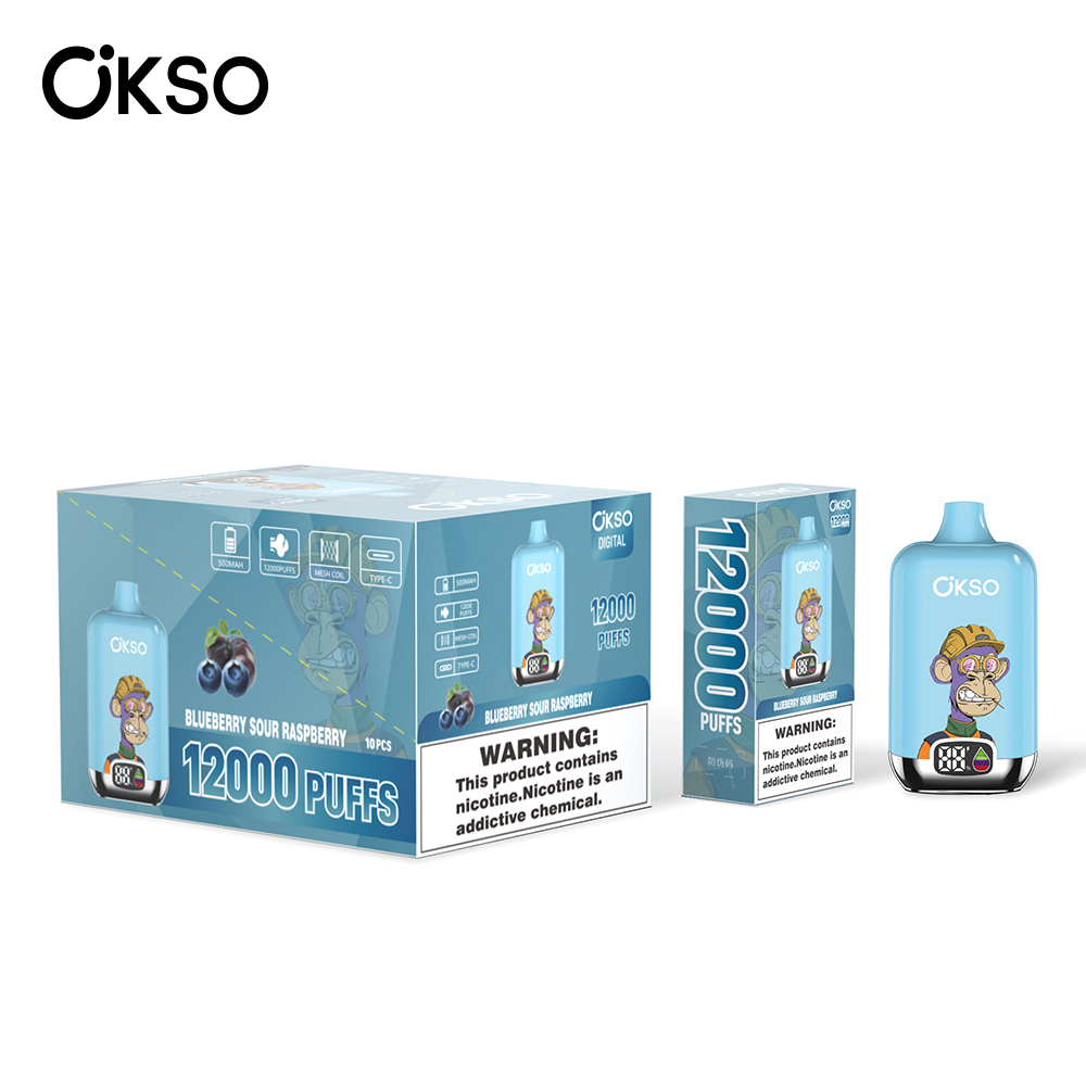 OKSO Digital 12000 Blueberry Sour Raspberry