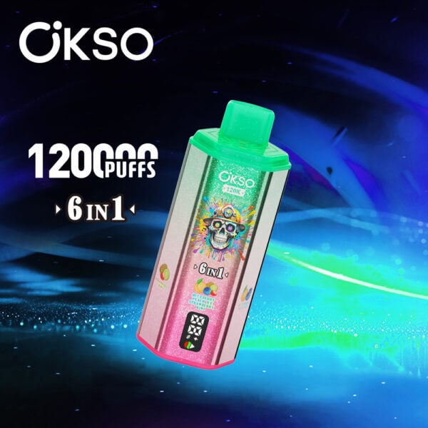 OKSO 6IN1 120K Strawberry Kiwi/Blueberry Peach Ice/Cool Mint