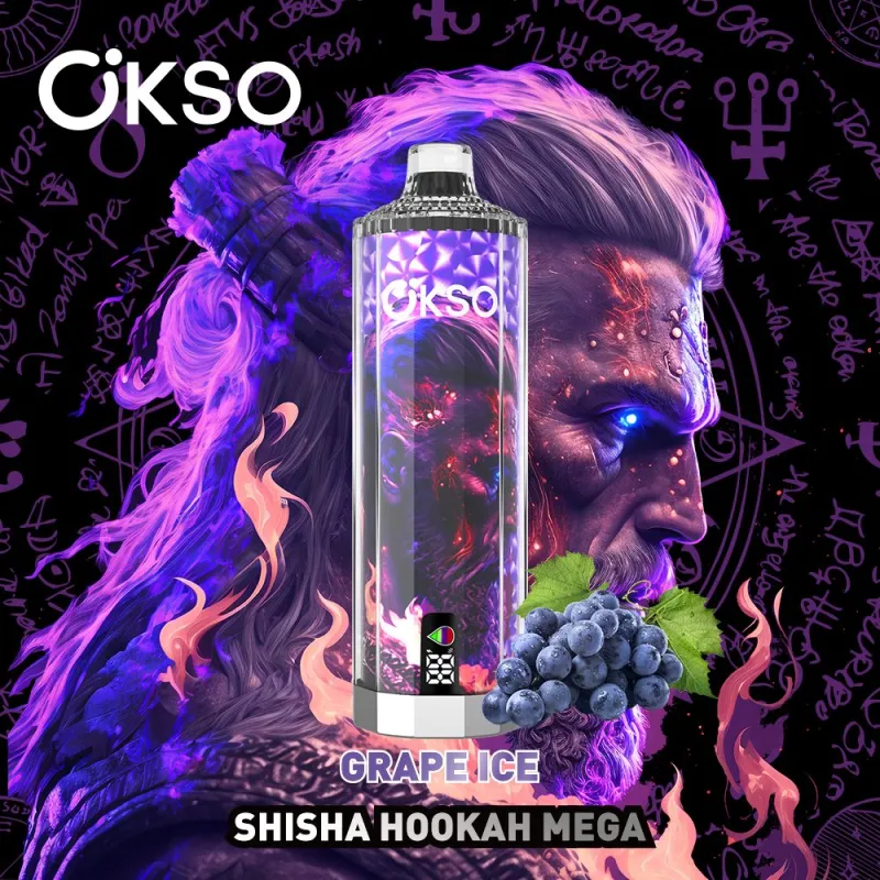 OKSO Shisha Hookah Mega 50k Grape Ice