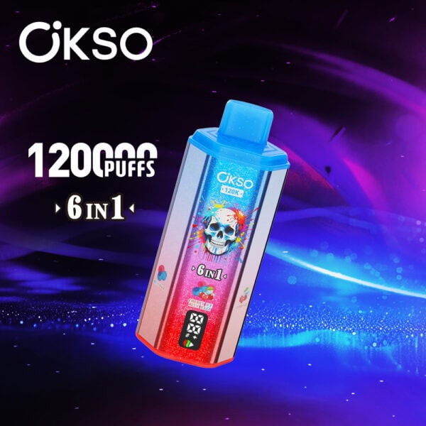 OKSO 6IN1 120K Blue Razz/Cherry Ice/Lemon Lime