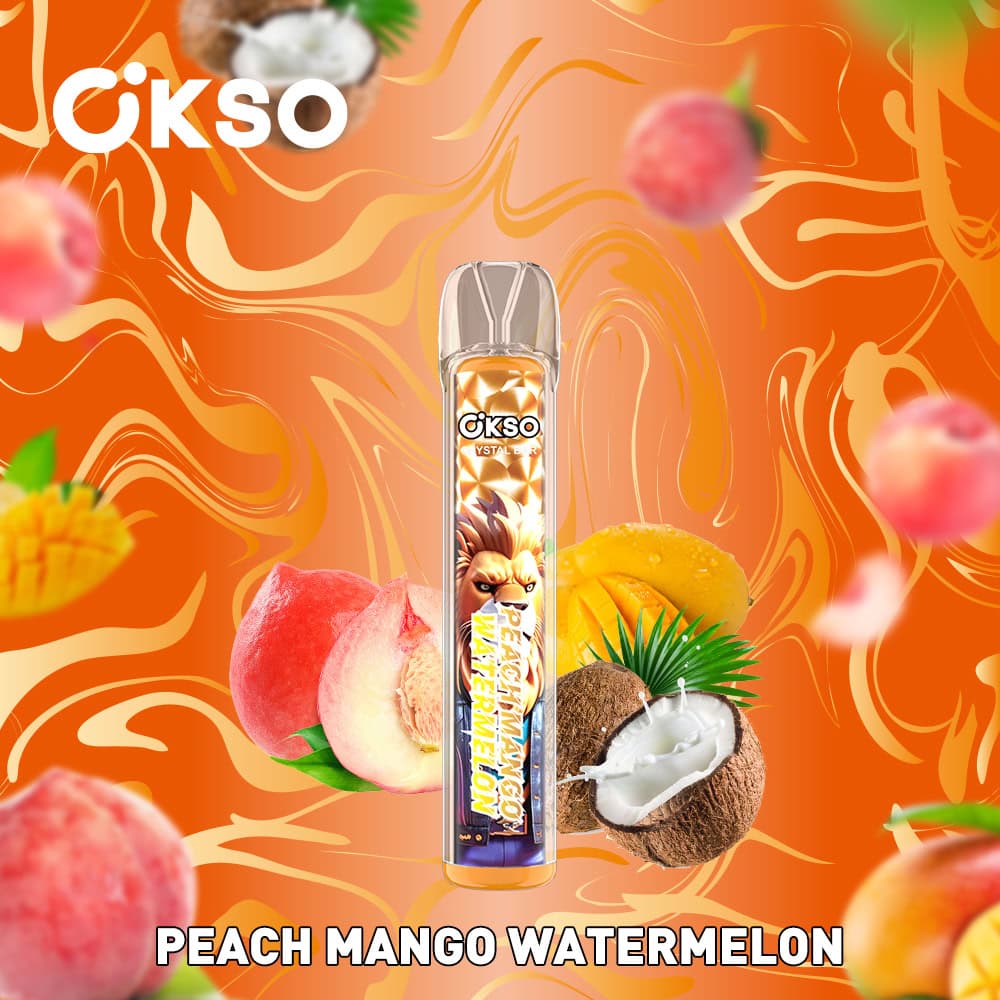 OKSO Crystal Bar 800 Peach Mango Watermelon