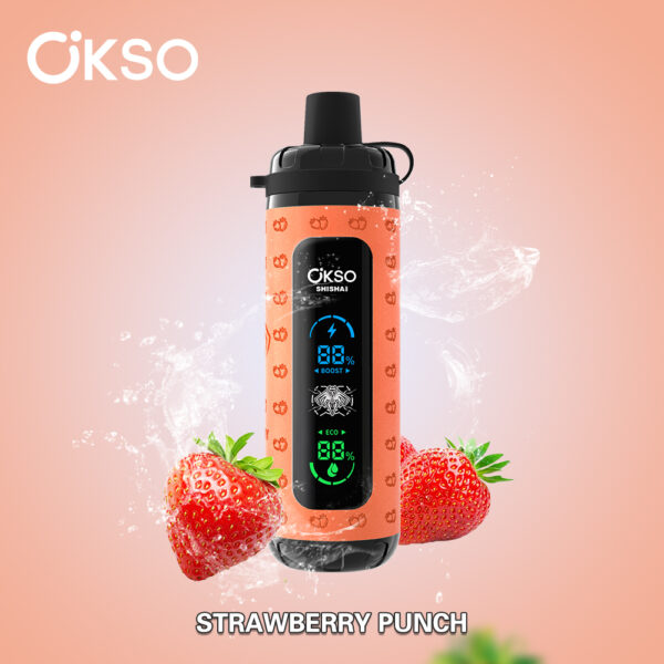 OKSO Shisha Max 40000 Strawberry Punch