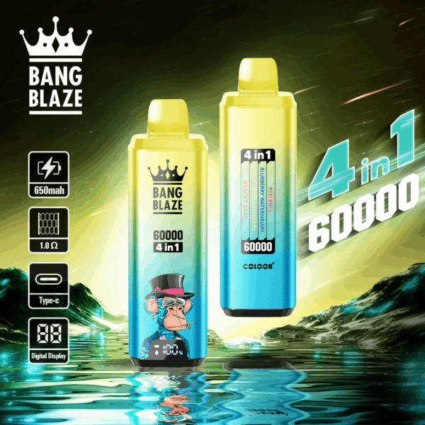Bang Blaze 60000 Energy Drink/Blueberry Watermelon/Sour Apple Raspberry/Gummy Bear