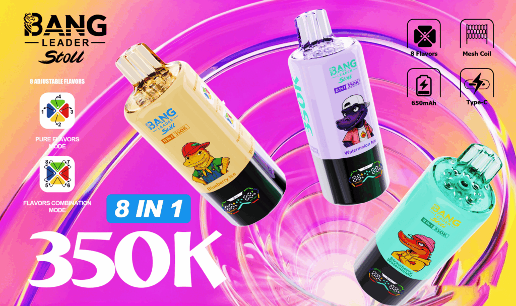 Bang Leader Stoll 350k Strawberry Watermelon/Pineapple Coconut Ice/Kiwi Passion Fruit Guava/Grape Burst