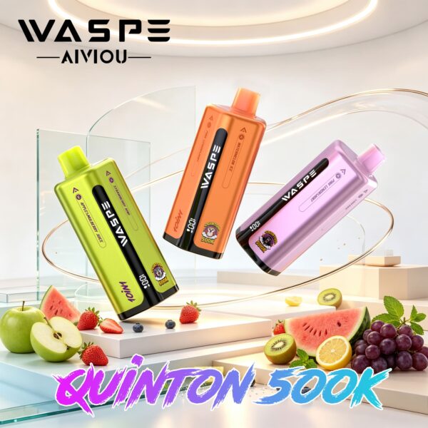 WASPE 10 in 1 Quinton 500K Blueberry Ice/Red Bull Ice/Strawberry Watermelon/Strawberry Raspberry Cherry/Cola Ice