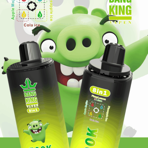 Bang King 500K Fizzylemon & Lime/Apple Mojito/Pineapple Ice/Cola Ice