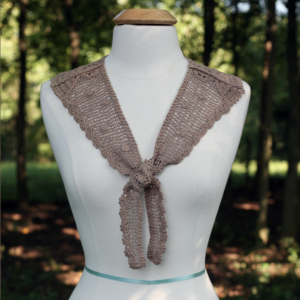 Hand dyed crochet collar