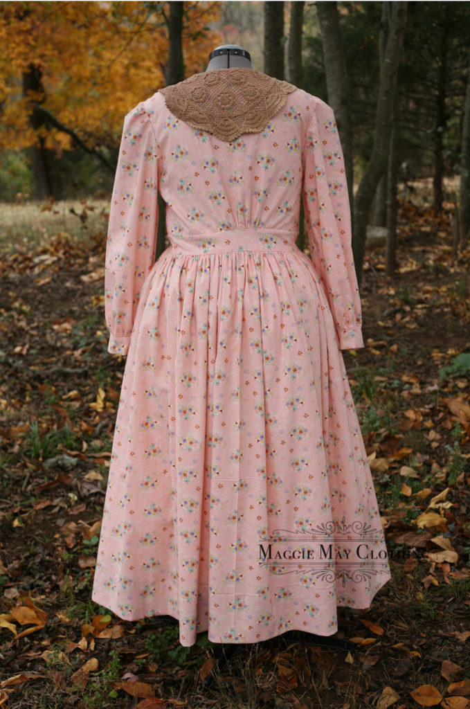 Victorian Era Work dress in cotton print – Maggie May Clothing- Fine Historical Fashion