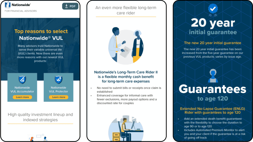 3 mobile images from the nationwide campaign