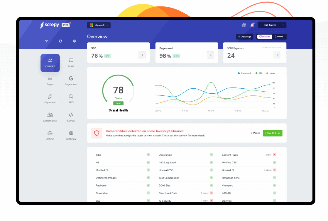 Screpy Dashboard