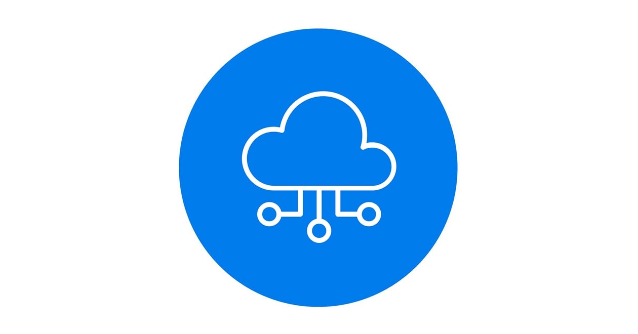 icon with thin line graphic of cloud