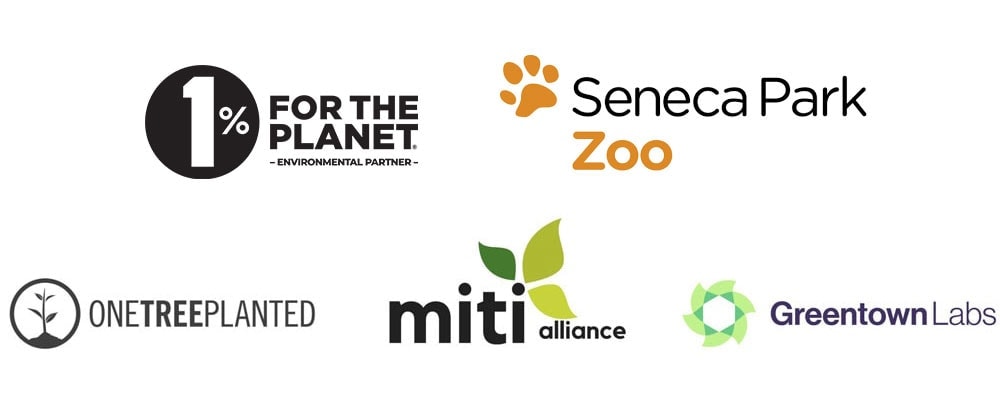 An image of non-profits supported via 1% for the Planet