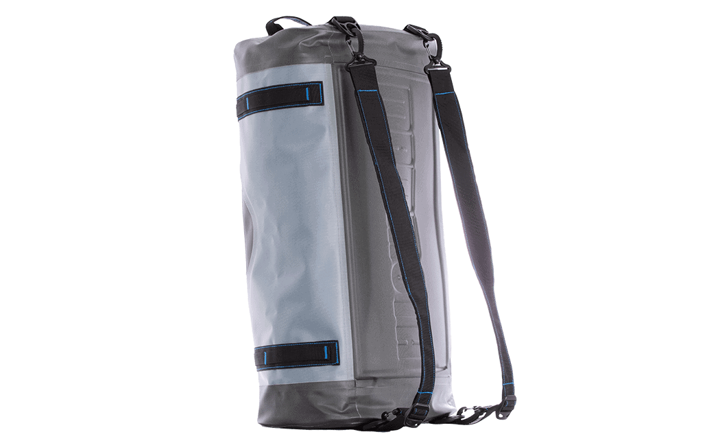 Frontier submersible duffle bag gray with backpack straps