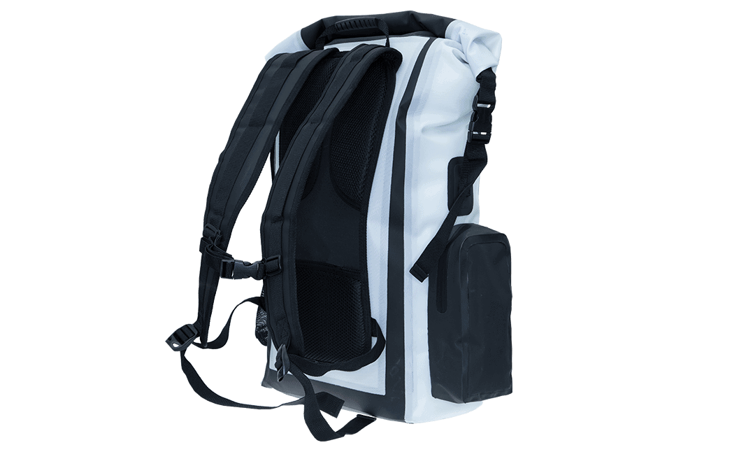 Mammoth-Tropic-Backpack-White-SIDE-VIEW-Slider-min White Tropic backpack side view