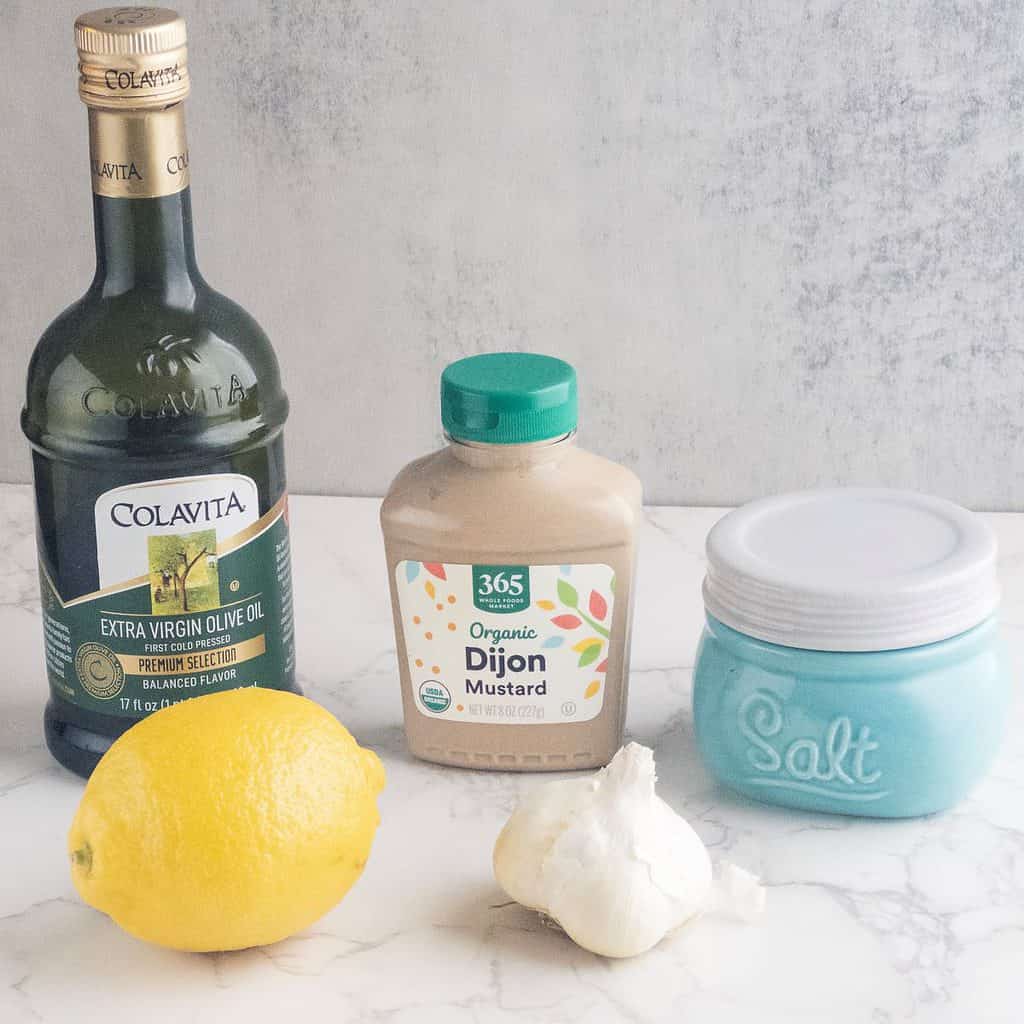 Ingredients for lemon garlic dressing