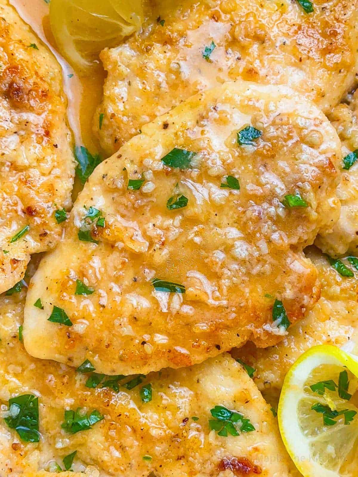 Italian-style lemon chicken cutlets.