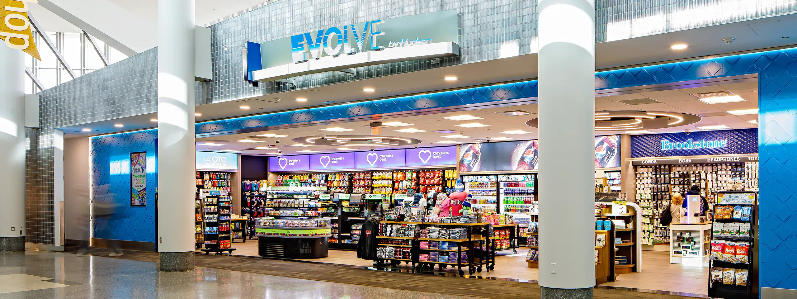 EVOLVE by Hudson storefront at Philadelphia International Airport